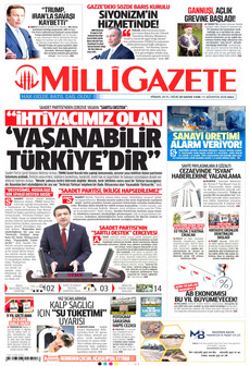 MİLLİ GAZETE 11 Ağustos 2026 Gazete Manşeti Küçük